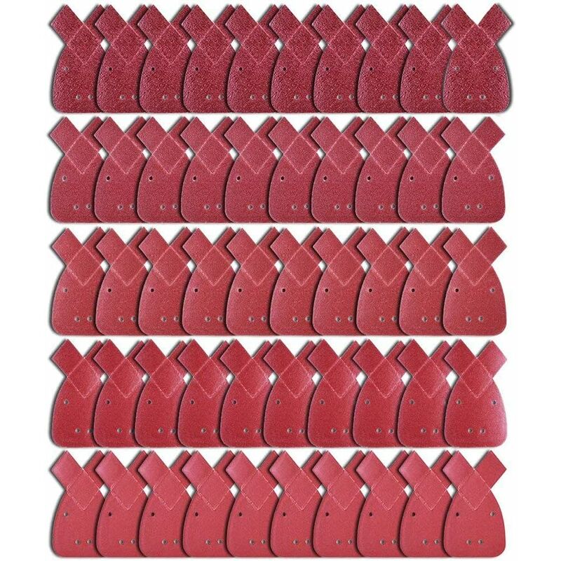 50 Pieces Sanding Sheets Sanding Sheet 10 x Grits 40/60/80/120/240 Sandpaper Sanding Triangles Fit Black and Decker Detail Palm Sander