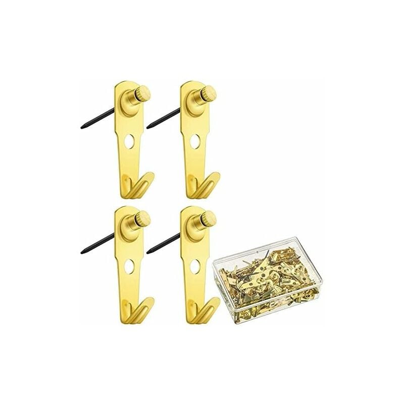 50 Pièces Séries 30 LB Cintres avec Clous Cadre Photo Crochets de Suspension Photo Clous Suspendus pour Horloge Suspendue