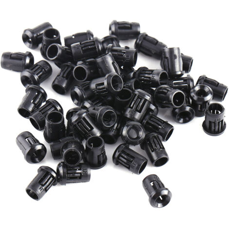 50 pièces Support LED 3mm - Clip Noir Nylon pour Montage