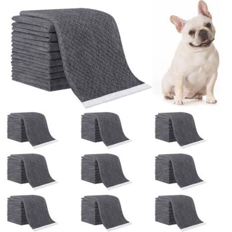 50 pièces Tapis éducateur pour chien, Tapis de dressage pour chien et chiot Tapis de dressage imperméable pour chien – Gris, 45 x 60 cm