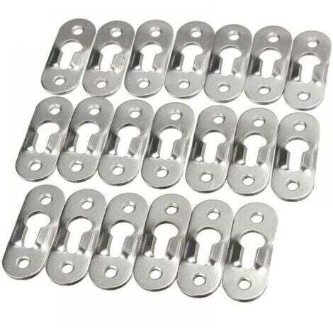 50 PièCes Trou De Serrure En MéTal Attache Invisible Cintres De Trou Serrure Metal Peinture Attaches Trou Cintres De Trou De Serrure En MéTal Fixation Pour Cabinet Miroirs Cadres Photo Armoires