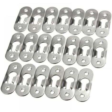 50 PièCes Trou De Serrure En MéTal Attache Invisible Cintres De Trou Serrure Metal Peinture Attaches Trou Cintres De Trou De Serrure En MéTal Fixation Pour Cabinet Miroirs Cadres Photo Armoires