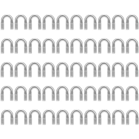 50 Pièces U-Bolt en Acier Inoxydable 304, Accessoire de Fixation pour Marine M6x8