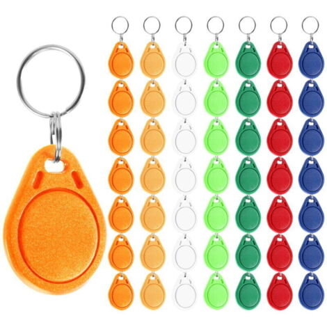 50 PièCes UID 13.56MHz Bloc 0 Secteur Inscriptible Carte à Puce Clone Modifiable Porte-CléS Intelligents 1K S50 RFID ContrôLe D'AccèS