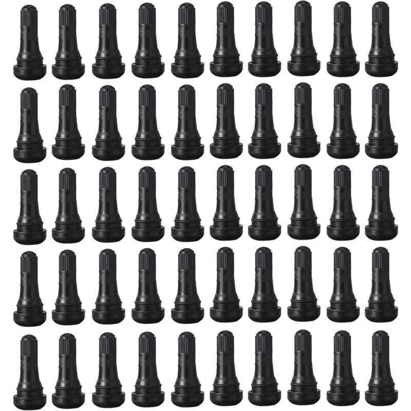 50 pièces Valve de Pneu, Voiture Pneu Tubeless Valve Bouchon TR413, Valves Tubeless pour Pneus de Voiture, TR413 Valves en Caoutchouc de Voiture à