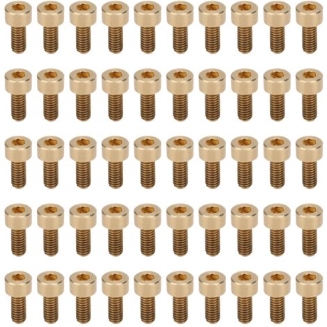 50 Pièces Vis à Douille Hexagonale en Cuivre M4 x 9, Fournitures Industrielles et Outils de Fixation