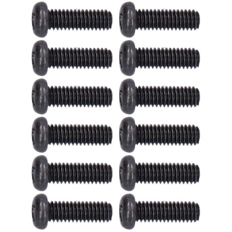 50 pièces vis à métal tête cylindrique DIN 7985 filetage total zingué noir M4 x 12 visserie boulon