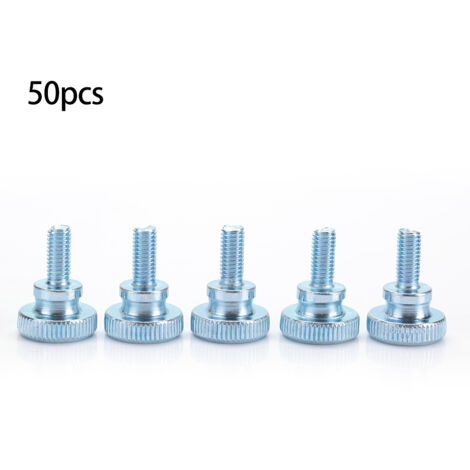 50 pièces vis à tête haute moletée M5x14 avec poignée double et pas réglable