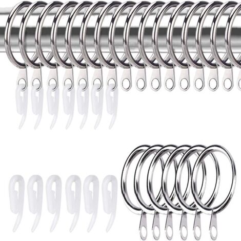 50 piezas – anillas para cortinas – diámetro 4,3 cm – metal – cortinas de ducha – anillas para cortinas de ducha – anillas para cortinas