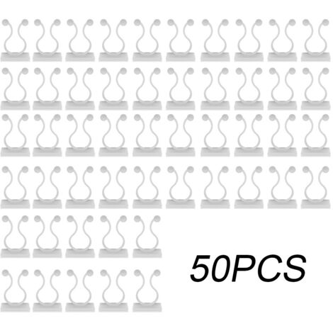 50 pinces à plantes en plastique, pinces à fleurs pour le support des plantes, pinces de fixation pour plantes grimpantes, pour la protection et le soutien des plantes lors de la plantation.