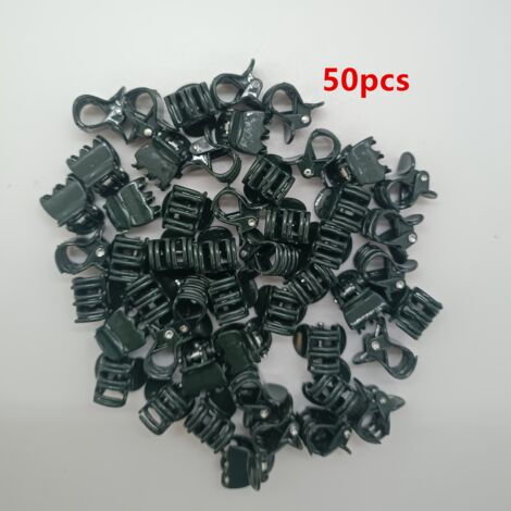 50 pinces de jardin en plastique, supports de vigne vert foncé, pinces pour plantes, pinces pour tiges d'orchidées Phalaenopsis, outils de jardin (LGL)