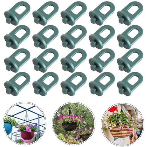 50 pinces de jardin pour serre, crochets de suspension, pinces à plantes