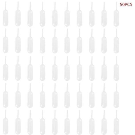 50 pipettes compte-gouttes en plastique souple de 4 ml pour cupcakes et fraises