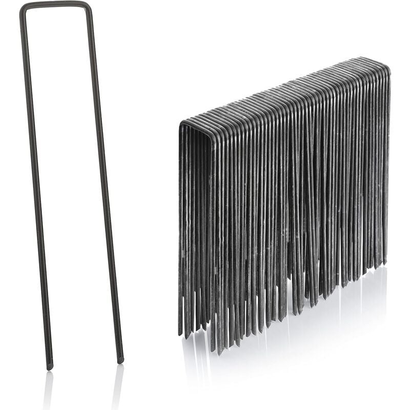 SNQ - 50 piquets de fixation en acier 3 mm, 150 mm long, 40 mm large