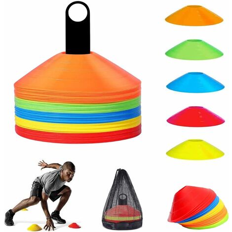 YARDIN Pack de 50 cônes de marquage cônes de football ensemble