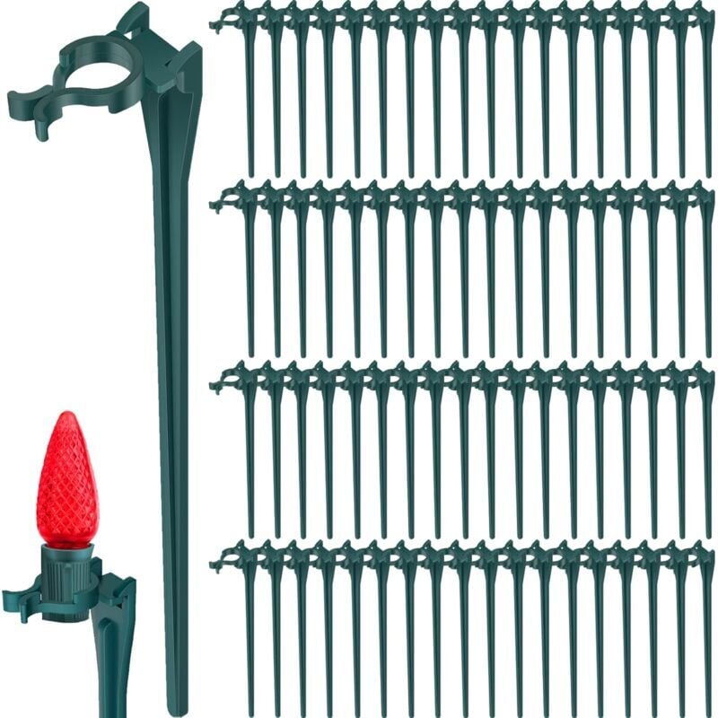 SNQ - 50 poteaux éclairage C7/C9 vert jardin fête