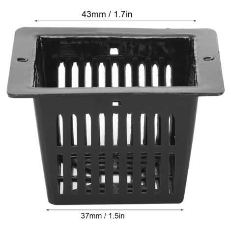 50 Pots de Culture Hydroponique en PP Noirs, Support Carré pour Hydroponie, Aeroponie et Culture Sans Terre