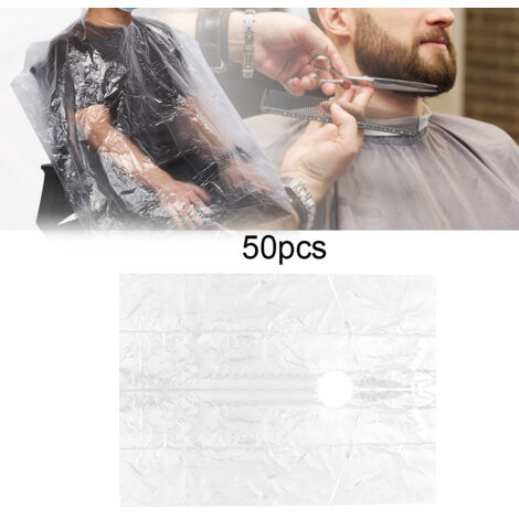 50 professionelle Einwegschürzen für Friseursalons, wasserdicht, 92 x 130 cm