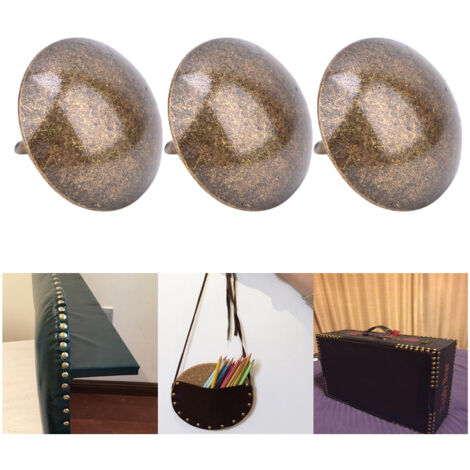 50 Punaises de Rembourrage Épaisses, Têtes Décoratives, Clous à Enfoncer 23x23mm pour Remplissage de Canapés