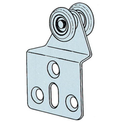 50 pz carrello OMGE con 2 ruote in nylon per porte scorrevoli diametro 15 mm