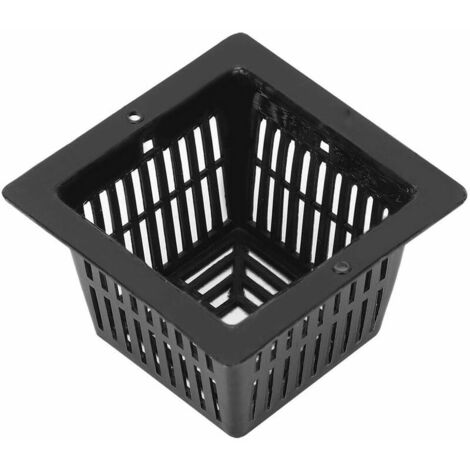50 Pz Vaso per piante idroponico Quadrato Permeabile all'aria Coltivazione fuori suolo Rete di protezione delle radici Fiore Pianta in crescita Cestino