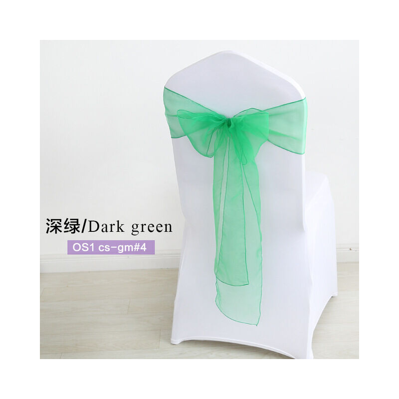 50 pz/set Organza decorazioni di nozze sedia nodo