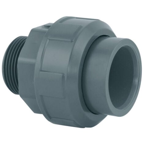 Ø 50 Raccord a coller union 3 pièces PVC Pression FM 1 pouce 1/2 - Interplast