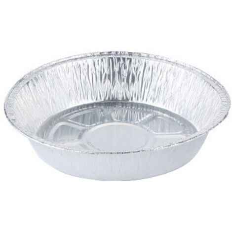 50 runde Einweg- und recycelbare Aluminiumteller – 18 cm tief zum Kochen
