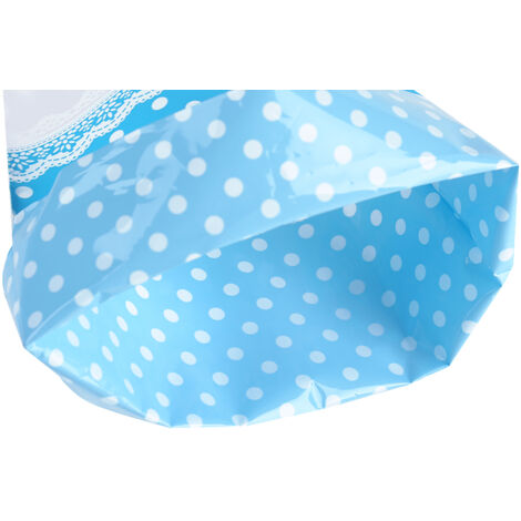 50 Sachets de Popcorn en Forme de Cône Transparents avec Attache - Sachets Bonbons Cellophane Bleus