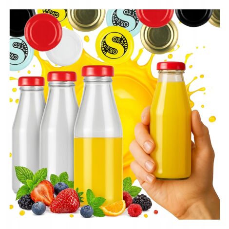 50 Saftflaschen, 200 ml Glasflaschen mit Schraubverschluss, 0,2 l