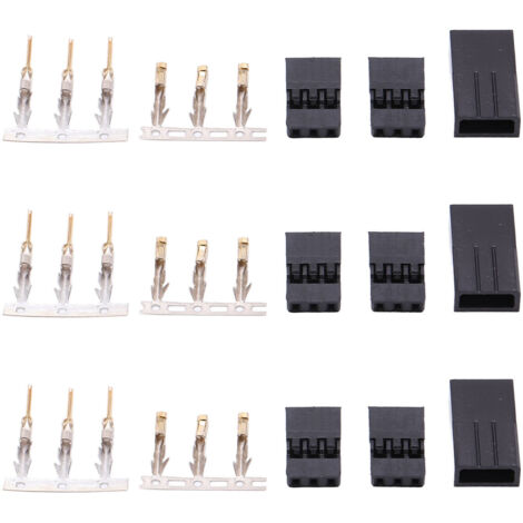 50 Servo-Steckverbinder-Sets (Stecker/Buchse) mit Crimp-Pins – JR-kompatibel