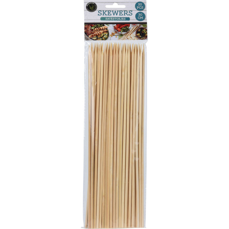 Peragashop - 50 brochettes en bambou 30cm