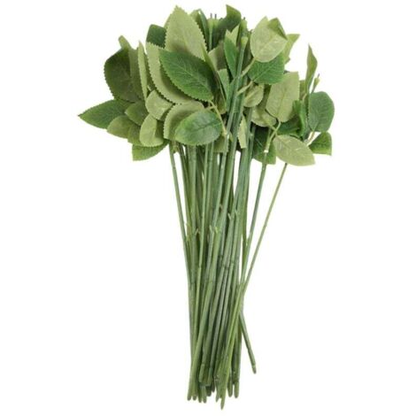 50 steli di rose artificiali per un bouquet