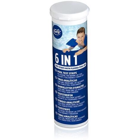 50 STRISCE 6 IN 1 CLORO PH PER PISCINA