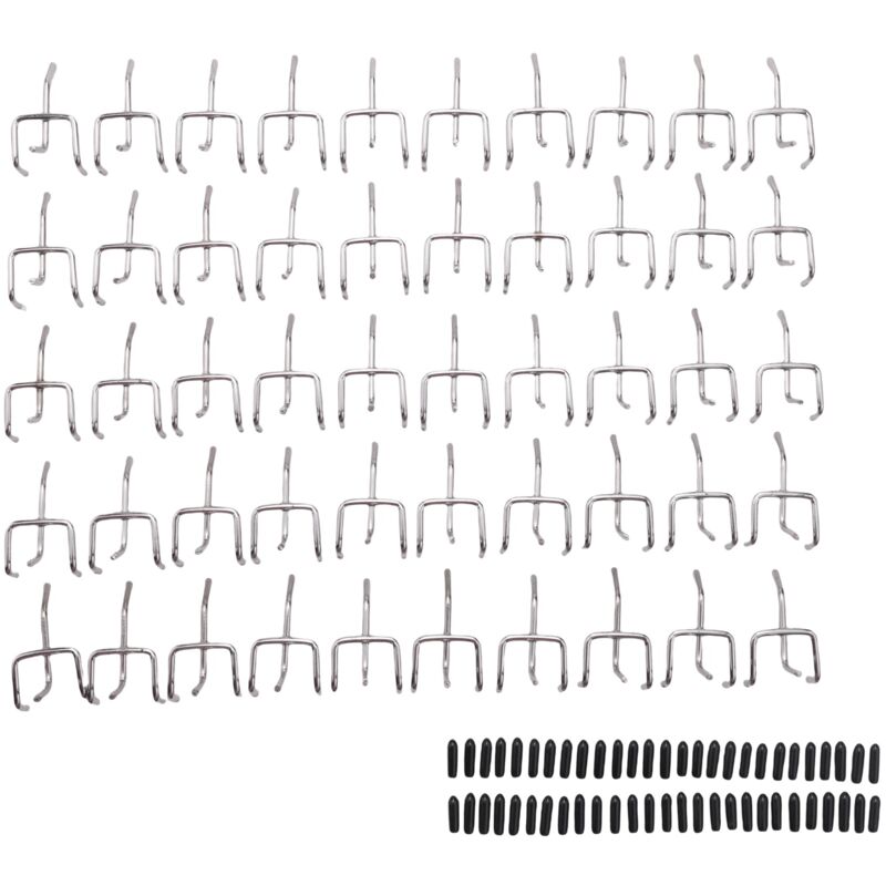 Image of 50 StüCk 2--Pegboard-Haken Wandregal Werkzeughalter Home Storage Organizer Display Hardware-Tools