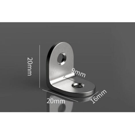 50 Stück 20x20 mm Befestigungswinkel, Edelstahl-Befestigungswinkel, 90-Grad-Winkel-Regalwinkel, U-förmige Eckwinkel