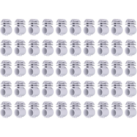 50 Stück 2,1 cm Isolierschrauben für elektronische Zaunsysteme, graues Trägerstangenzubehör