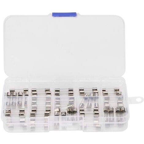 50 Stück 5x20mm flinke Glasrohr Sicherung sortiert Kit Amp 0,25A, 0,3A, 0,5A, 0,75A, 1A, 2,5A, 3A, 4A, 6A, 6,3A, Sicherung