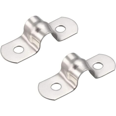 50 Stück 8 mm U-Rohr 304 Edelstahl-Schlauchklemmen, starre Rohrbefestigungsklemmen für U-Klemmen zur Rohrbefestigung