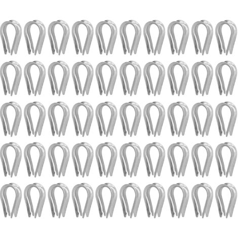 50 Stück Drahtseil Fingerhut Befestigungsteile andere Befestigungselemente Edelstahl Kabel Rigging Werkzeuge Fingerhüte Rigging Segel Fingerhut(M4（4mm）),andere Befestigungselemente