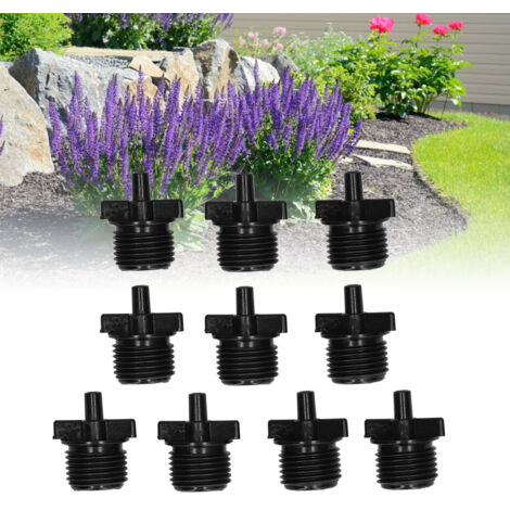 50 Stück G1/2 6 mm Außengewinde schwarze Bewässerungssprinkler-Anschlüsse für Nebel- und Sprühanlagen