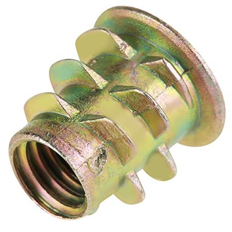 50 Stück M5 x 10 mm Innensechskantmutter, Sechskantantrieb, Möbelmutter, Holzmutter, Zinklegierung, Gewindeeinsatz für Holzeinsatz