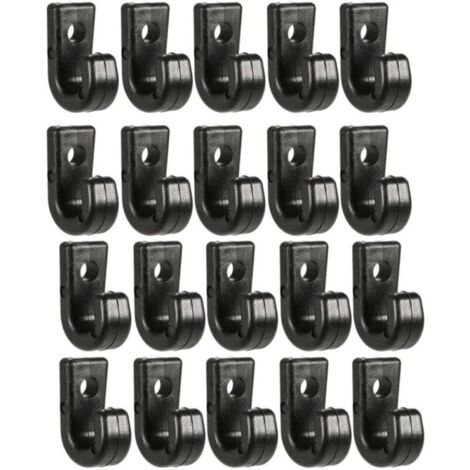 50 Stück schwarze Nylon-Kajakhaken, Marine-Zubehör