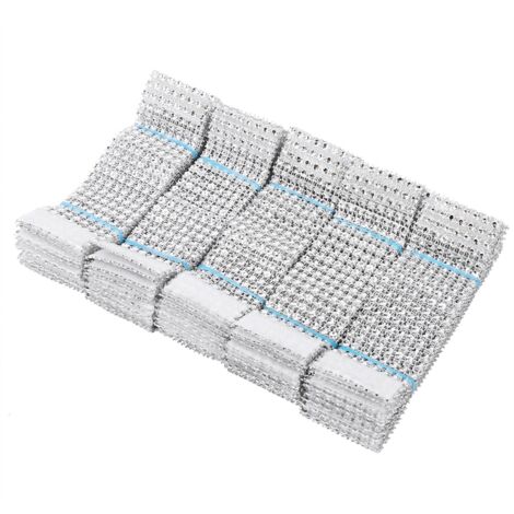 50 Stück silberne, diamantförmige Serviettenringe aus Netzgewebe für Hochzeiten, Weihnachten, Stuhl- und Tischdeckenbänder