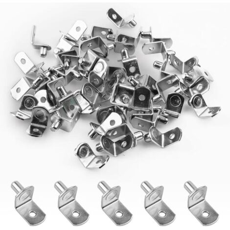 50 tachuelas plateadas de 6 mm con agujeros para fijar paneles de armarios, accesorios de herrajes para muebles de armario