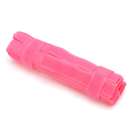 50-teiliges Set wiederverwendbarer Kabelbinder, rosa Kabelorganisator