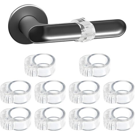 50 topes de puerta, protectores para manijas de puerta, topes de PVC transparentes, protegen la pared, Ø17 mm-Ø20 mm