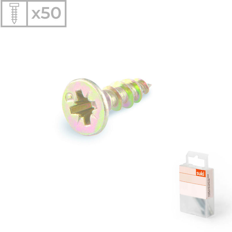 

Pack 50 Tornillos para Madera con Cabeza Avellanada | Fabricado en Acero Zincado | Medidas 3,0x12mm