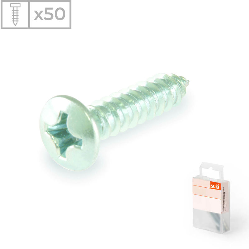 

Pack 50 Tornillos con Cabeza Avellanada | Fabricado en Acero Zincado | Medidas: 5,0x30mm