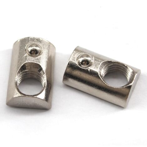 50 tuercas de bola de acero al carbono M6 para perfil de extrusión de aluminio estándar europeo
